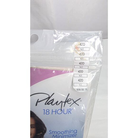 Playtex 18 hour Smoothing Minimizer Full Coverage Tan Bra Size 42D - Picture 3 of 4